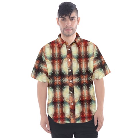 Royal Plaid  Men s Short Sleeve Shirt by LW41021