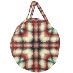 Royal Plaid  Giant Round Zipper Tote by LW41021