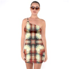 Royal Plaid  One Soulder Bodycon Dress by LW41021