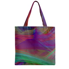 Color Winds Zipper Grocery Tote Bag