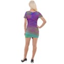 Color Winds Short Sleeve Asymmetric Mini Dress View2