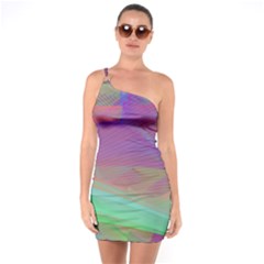 Color Winds One Soulder Bodycon Dress by LW41021