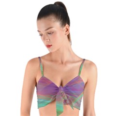 Color Winds Woven Tie Front Bralet by LW41021