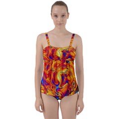 Sun & Water Twist Front Tankini Set by LW41021