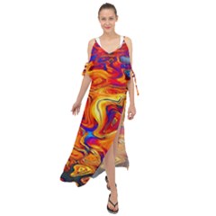 Sun & Water Maxi Chiffon Cover Up Dress by LW41021