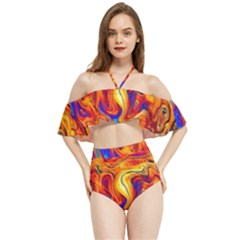 Sun & Water Halter Flowy Bikini Set  by LW41021