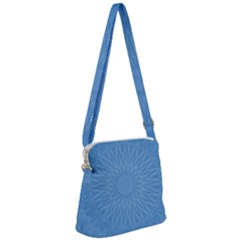 Blue Joy Zipper Messenger Bag