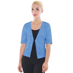 Blue Joy Cropped Button Cardigan