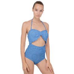 Blue Joy Scallop Top Cut Out Swimsuit