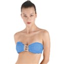 Blue Joy Twist Bandeau Bikini Top View1