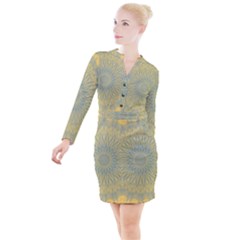 Shine On Button Long Sleeve Dress by LW41021