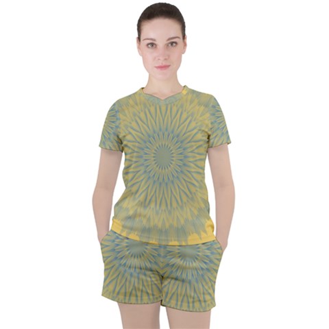 Shine On Women s Tee And Shorts Set by LW41021