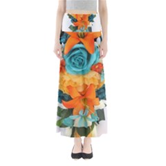 Spring Flowers Full Length Maxi Skirt by LW41021