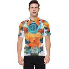 Spring Flowers Men s Short Sleeve Rash Guard by LW41021