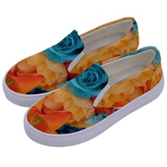 Spring Flowers Kids  Canvas Slip Ons by LW41021