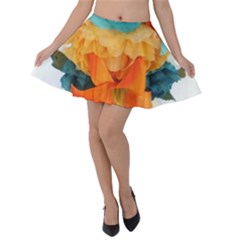 Spring Flowers Velvet Skater Skirt by LW41021