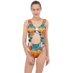 Spring Flowers Center Cut Out Swimsuit by LW41021