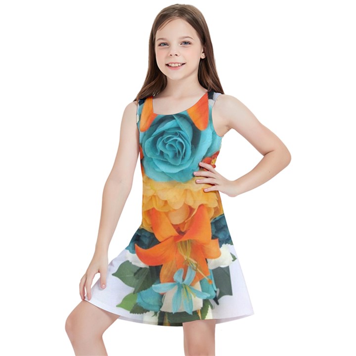 Spring Flowers Kids  Lightweight Sleeveless Dress