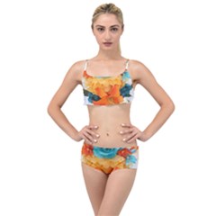 Spring Flowers Layered Top Bikini Set by LW41021