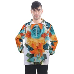 Spring Flowers Men s Half Zip Pullover by LW41021