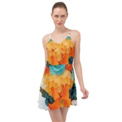 Spring Flowers Summer Time Chiffon Dress by LW41021