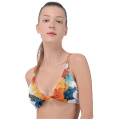 Spring Flowers Knot Up Bikini Top by LW41021