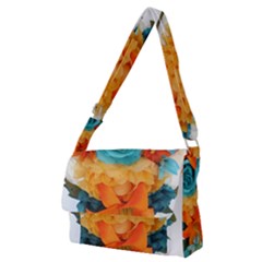 Spring Flowers Full Print Messenger Bag (m) by LW41021