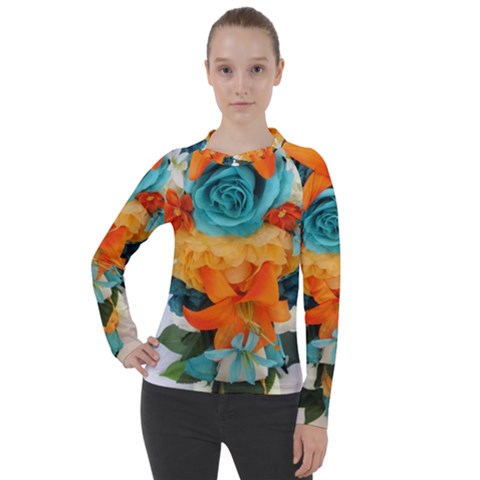 Spring Flowers Women s Pique Long Sleeve Tee by LW41021