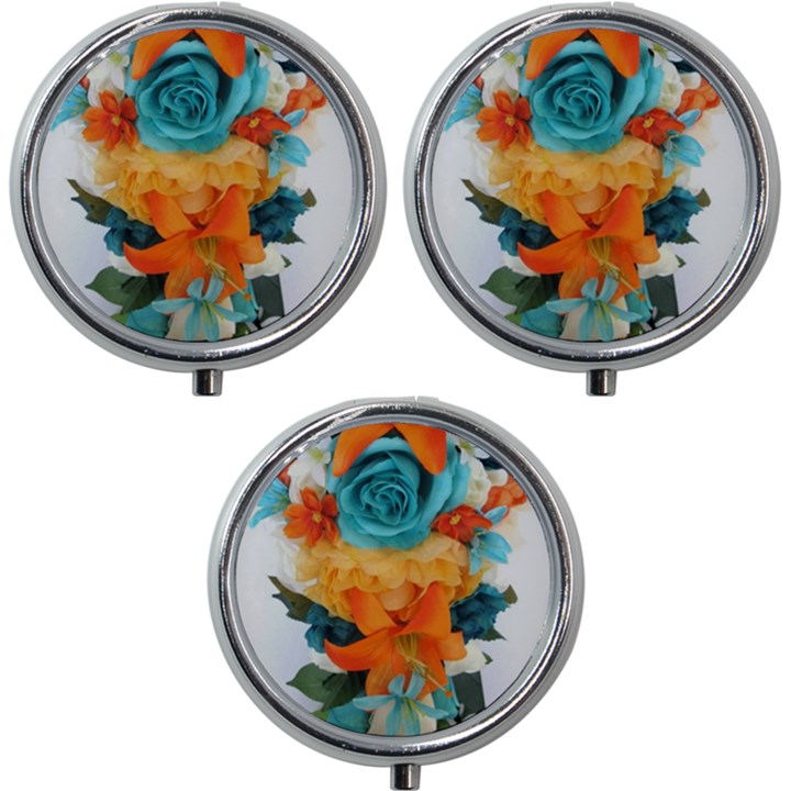 Spring Flowers Mini Round Pill Box (Pack of 3)