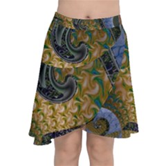 Sea Of Wonder Chiffon Wrap Front Skirt