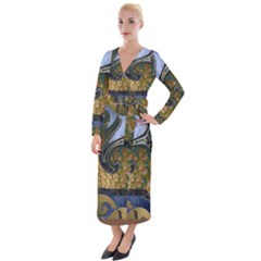 Sea Of Wonder Velvet Maxi Wrap Dress