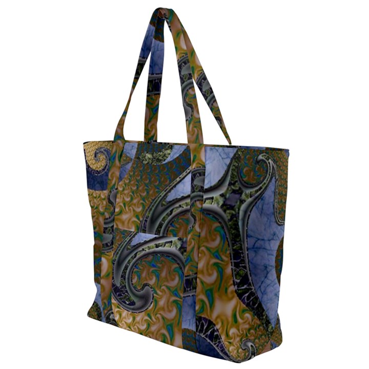 Sea of Wonder Zip Up Canvas Bag