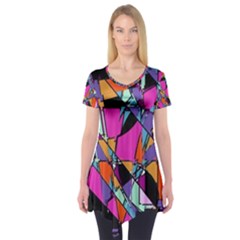 Abstract  Short Sleeve Tunic 