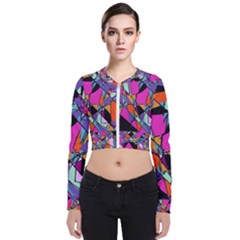 Abstract  Long Sleeve Zip Up Bomber Jacket by LW41021