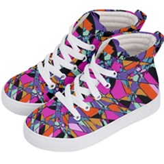 Abstract  Kids  Hi-top Skate Sneakers