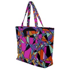 Abstract  Zip Up Canvas Bag