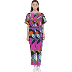 Abstract  Batwing Lightweight Jumpsuit by LW41021