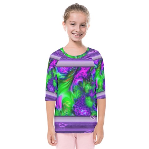 Feathery Winds Kids  Quarter Sleeve Raglan Tee by LW41021