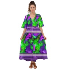 Feathery Winds Kimono Sleeve Boho Dress by LW41021