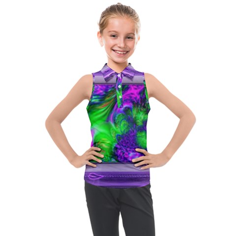 Feathery Winds Kids  Sleeveless Polo Tee by LW41021