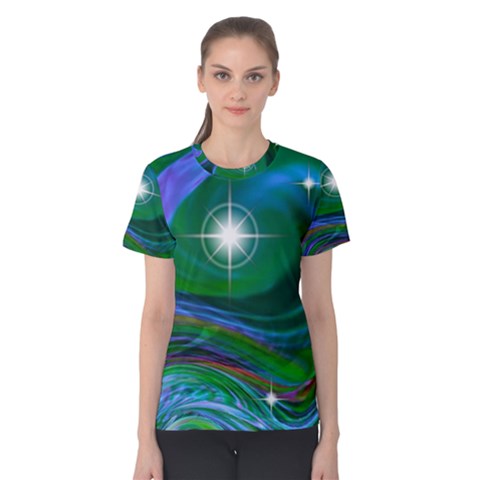 Night Sky Women s Cotton Tee by LW41021