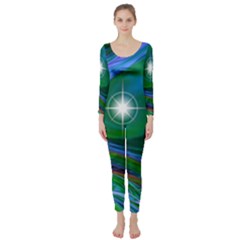 Night Sky Long Sleeve Catsuit by LW41021