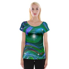 Night Sky Cap Sleeve Top by LW41021