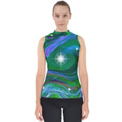 Night Sky Mock Neck Shell Top