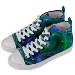 Night Sky Women s Mid-top Canvas Sneakers