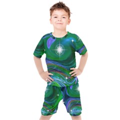 Night Sky Kids  Tee And Shorts Set