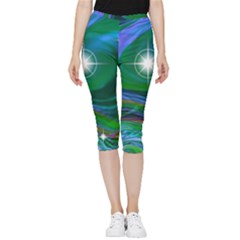 Night Sky Inside Out Lightweight Velour Capri Leggings  by LW41021