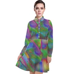 Prisma Colors Long Sleeve Chiffon Shirt Dress by LW41021