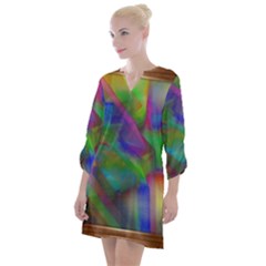 Prisma Colors Open Neck Shift Dress by LW41021