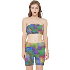 Prisma Colors Stretch Shorts And Tube Top Set by LW41021